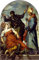 ARToPHIIU Berühmte Gemälde Wandbilder Drucke Poster Leinwand Wandkunst Der heilige Ludwig von Toulouse und der heilige Georg von Jacopo Robusti Tintoretto Kunst Poster für Wohnzimmerdekoration 60x90cm