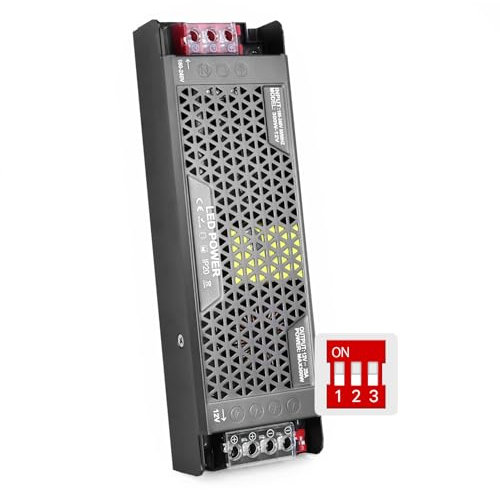 BRIMETI LED Trafo 230V Auf 12V 300W Dimmbar Transformator 25A Extra Dünn Netzteil Spannung Treiber Driver Schaltnetzteil Dimmbar Trafo Konstantspannung Niederspannungs für LED Streifen Lampe