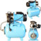 Hauswasserwerk JS 1100 INOX - Wasserpumpe 3600l/h, 1100W, Förderhöhe 50m - Membrankessel 24L - für Brauchwasserversorgung Bewässerung - Hauswasserautomat mit Druckschalter - Gartenpumpe Druckkessel