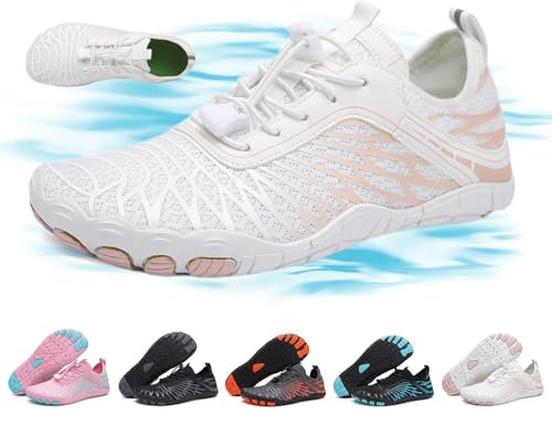 Chaussures Pieds Nus Feral Walk Light Femme Homme Hike Barefoot Shoes avec Bout Large Minimalistes Antidérapantes Respirantes Flexible Confort Orthopédiques Chaussures Pieds Nus(Blanc,39 EU)