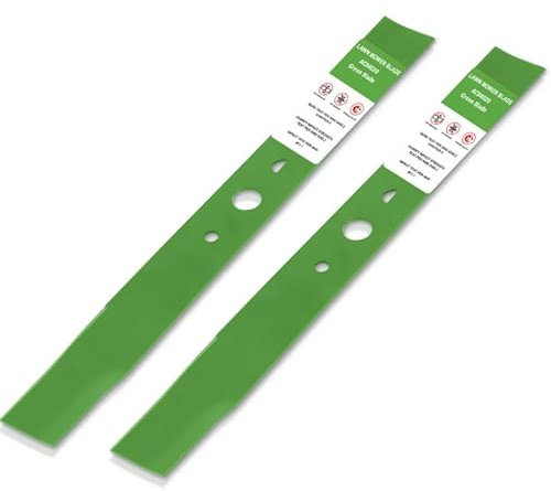 Foifatt 2 Pack Replacement Lawn Mower Blade Compatible with Ryobi RY40180, RY40190, RY401110, RY401120, RY40LM30 20 Inch 40V Brushless Mowers, Green, Replaces AC04020