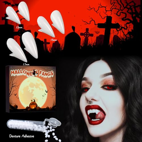 Vampir ZäHne Kinder/ Erwachsene Halloween Party Cosplay Geschenke - VampirzäHne Halloween Accessoires Vampirgebiss, VampierzäHne, Falsche ZäHne für Halloween Cosplay Kostüm Party Prop Dekoration