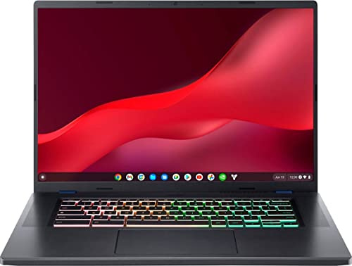 acer Chromebook 516 GE Laptop, Intel 12-Core i5-1240P, 16 WQXGA IPS Display, Intel Iris Xe Graphics, 8GB LPDDR4 256GB SSD, 4-Zone RGB Backlit Keyboard, Wi-Fi 6E, Type-C, 1080p Camera, Chrome OS