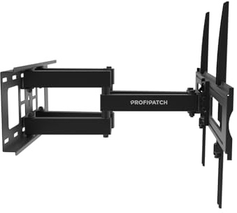 ProfiPatch TV Wandhalterung Fernseher für 37-75 Zoll, Fernseher Halterung für einen Monitor schwenkbar & neigbar Vesa 600x400mm, TV Halterung bis 60kg schwarz