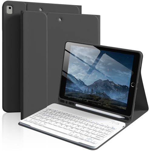 IAMKHO Keyboard Case for iPad 9th/8th/7th Generation 10.2 Inch, Black