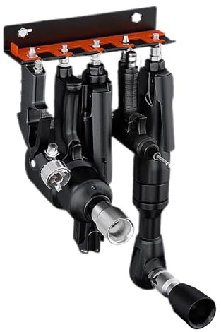 Porte-Outils De Rangement,Support Mural À 5 Emplacements - Support Pour Outils Pneumatiques | Pour Rangement Des Gadgets Électriques Perceuse Tournevis Meuleuse Garage Atelier Sous-sol