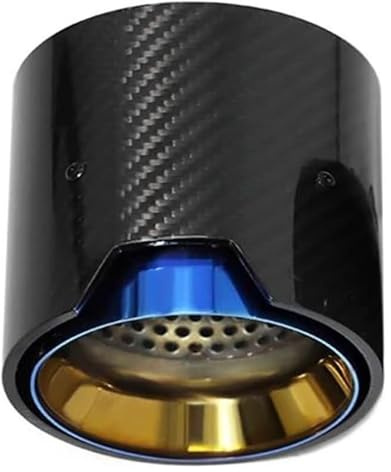 Auspuffblende Auto Auspuffendrohre Für BMW 3er G20 G21 320D 330i 320i Ersatzteil Aus Kohlefaser Silber 2 Stück(Blue 1 Pcs)