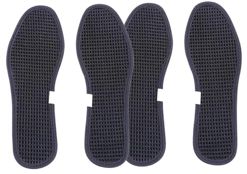 UKCOCO Bambuskohle Einlegesohlen Größe 45 Schwarz 2 Paar Atmungsaktive Schuhpolster gegen Geruch und Schweiß Antibakterielle Fußpflege Einlagen für Alltag und Sport