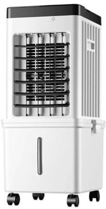 Climatiseur Mobile Sans Évacuation 15L 75W Climatiseur Mobile Silencieux avec Minuterie de 7.5H 3 Modes 40dB Réservoir d'eau Amovible Télécommande Refroidisseur d'air Climatisation pour Chambre