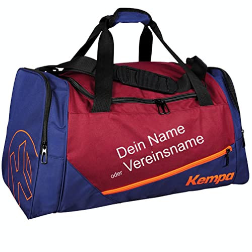 Kempa Sporttasche rot/blau 68 x 30 x 37 cm 75 Liter mit Aufdruck Name