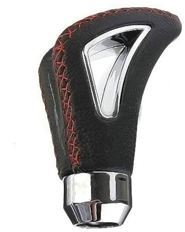 Schaltknopf Schaltknauf Auto Kunstleder Schwarz Rot Universal Sport Tuning