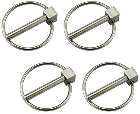 4 Stück Edelstahl 316 Durchmesser. 6,2 mm Bauernhof-Traktoren, Anhänger, Bagger, Lynch-Pin, Anhängerkupplung, Anhängerstifte, Boot, Anhängerteile, Traktorteile, LKW, Linch-Pin