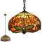 Hochwertige klassische Decken-Pendel-Leuchte CHARLOTTE Tiffany Stil Hänge-Lampe D:42cm 1xE27 Wohn-Schlafzimmer-Leuchte