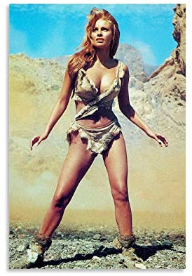 CUQ One Million Years B.C. Raquel Welch 1966 Vintage Filmposter Prints on Canvas Home Wall Decor Picture Print Modern Family Bedroom Decor Poster 08x12inch(20x30cm), Unframe-style