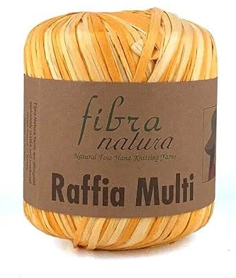 Fibra Natura Rafia Multi Filato, % 100 cellulosa, filo di rafia, filo di macramè di carta, 34,9 g, paglia, filo decorativo (15)