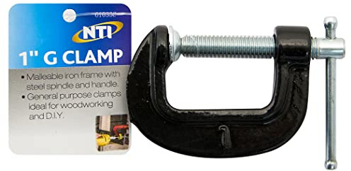 New Set of 4 Heavy Duty G Clamp - 1 Iron Clamps, Wood Working, Welding, Support Tool, DIY, Inch | Suitable for Woodworking, Welding, Building, Automotive Repair | Jaw Opening