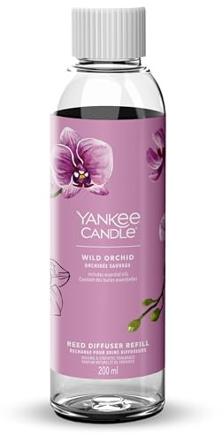 Yankee Candle Signature Nachfüllung für Diffusor mit Rattanstäbchen | Wild Orchid | 200ml | bis zu 20 Wochen Duft | Perfekte Geschenke für Frauen