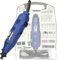 ECD Germany Mini Schleifer Multifunktionswerkzeug 234 teilig - Kunststoff - Blau - 130 W - Kabellänge ca. 200 cm - inklusive Koffer - Schleifgerät Schleifmaschine Geradschleifer