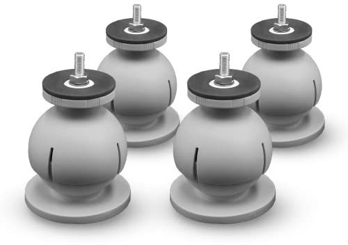 Errecom Mini Steady, Soporte de Piso Adjustable para Unidades Exteriores de Aire Acondicionado y Bombas de Calor, RAL 9018 - Gris, Envase de 4 spportes