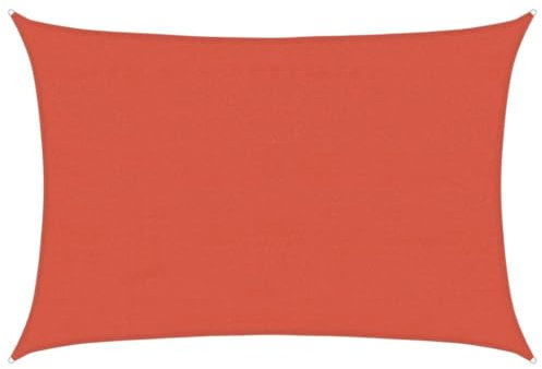 vidaXL Voile d'Ombrage Protection Voile Solaire Voile de Parasol Anti UV Jardin Patio Terrasse Balcon Extérieur 160 g/m² Terre Cuite 4x5 m PEHD