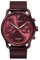 DeTomaso SORPASSO Chrono Burgundy Herren-Armbanduhr Analog Quarz Milanese Arband Burgunder