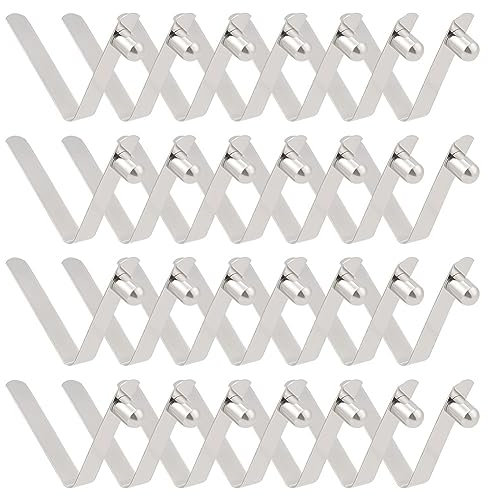 WEBEEDY 30 Stück Kajak-Paddel-Feder-Druckknopf-Clips Aus Edelstahl Zeltstangen-Clips Zeltstangen-Druckknopf-Federclip Für Kajak-Paddel Camping-Zeltstange