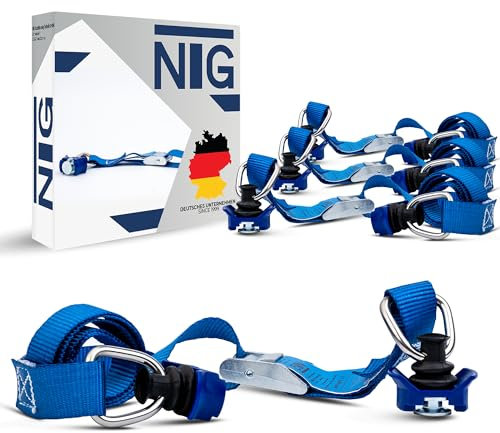 1-12 Stück Spanngurt für Airlineschiene mit Klemmschloss und mit Kunststoff Fitting | Zurrrschiene | DIN EN 12195-2 (12 Stück)