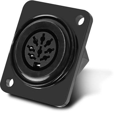 MEIRIYFA MIDI DIN 8 poli presa pannello montaggio saldatura 2 fori tipo D spina DIN jack per apparecchiature video audio, home theater (8 poliger)