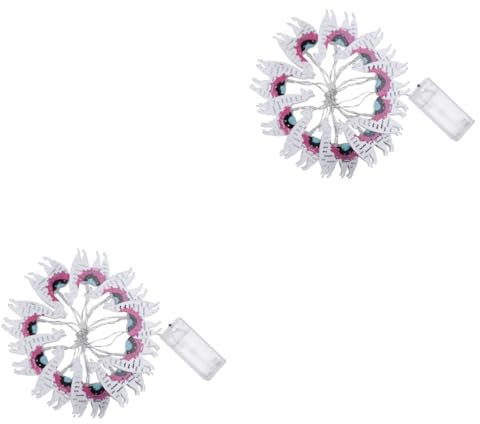 UKCOCO 2 Stück 10 Lichterketten Für Den Außenbereich 10 Leds Alpaka-förmiger Metallanhänger Energieeffizient Ideal Für Hof Garten Verlobungsfeier Jahrestag