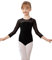 AOQUNFS Mädchen Masche Langarm Ballettkleidung Kinder Gymnastik Turnanzug Tanzen Mädchen Ballett Body, AM3000ZX-Rußschwarz, 7-8Jahre