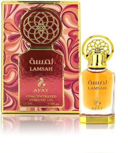 Ayat Perfumes – Aceite de perfume 12 ml – Extracto de perfume sin alcohol, unisex, oriental, árabe, oud, natural, ámbar – Perfume de dubai (Lamsahh)