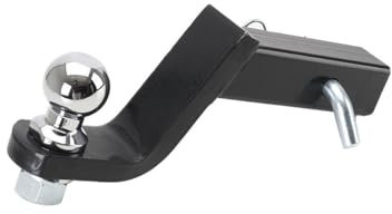 Cozyel Anhängerkupplung Adapter für Us-Fahrzeuge 50x50mm, 2 Zoll Anhänger Kugelhalterung,Kupplungskugel Anhängerkupplung,Kugelkopf Ackerschiene für Wohnwagen, LKWs, Kugelanhängerkupplung, mit Ball+Pin