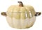 Dowbom Bol à soupe en forme de citrouille avec couvercle, 1800 ml, grand bol à soupe pour micro-ondes, décorations d'Halloween (kaki)