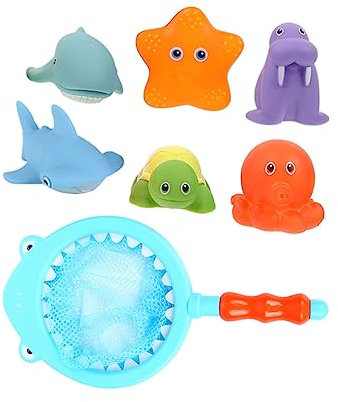 TOYANDONA 1 Juego Juguetes de Pesca Juguete de Piscina de Animales del océano Juego de Peces de Piscina bañera Jugando Juguetes niño Toys Juguetes para niños Ducha Juguete Vinilo