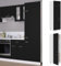 Xichuzi Kühlumbauschrank Schwarz 60x57x207 cm Holzwerkstoff, Küche Hochschrank, Küchenschrank, Mehrzweckschrank, Besenschrank, Küchenhochschrank - 802539