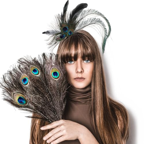 Healeved Mardi Gras Plume Stirnband Federfaszinator Haar Kopfstück Karnevalskostümparty Lustige Kopfpropie Down Kopfstück