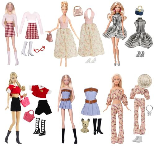 20 Chill Bambole Abbigliamento Ragazza Bambola Abiti Eleganti, Abito da festa Stile Principessa Vestito Gonna Del Gallo Vestiti delle Bambole e Pantaloni con Scarpe Accessori per Bambole da 11.5