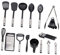 VALICLUD 24Piezas Utensilios de Cocina Inoxidable Herramientas Antiadherentes Sartenes No Pegajosas Accesorios de Cocina Duraderos y Resistentes