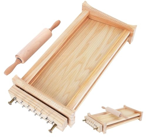 Anicuta Chitarra Pasta Cutter With Pasta Roller Double-Sided Cutter 0.24in