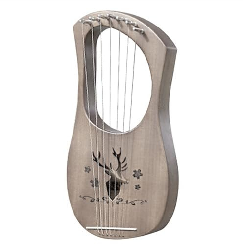 Lyre Harp Harpe Lyre à 7 cordes, métalliques en bois massif d'acajou, instruments