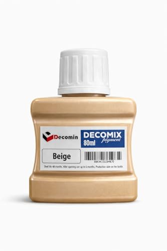 DECOMIN Decomix Colorant acrylique beige – Teinte hautement concentrée pour peintures acryliques et plâtres décoratifs – Mélange facile – Créez des nuances beige clair à foncé – 80 ml