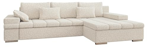 Mirjan24 Ecksofa Bangkok, Eckcouch mit Schlaffunktion und Bettkasten, Ecksofa für Wohnzimmer Gästezimmer Couch L-Form Wohnlandschaft (Bella 05, Ecksofa Rechts)