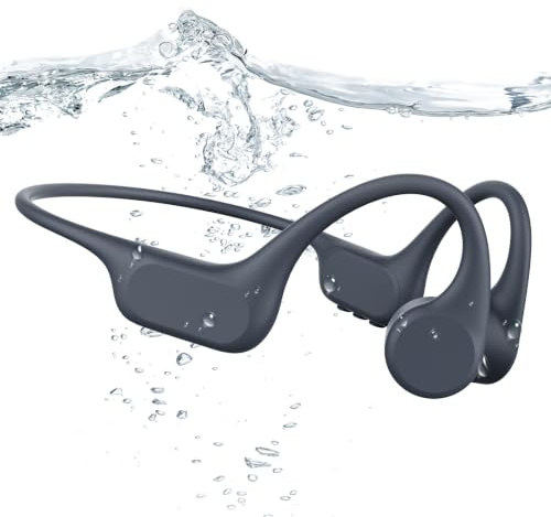 Casque Conduction Osseuse Natation, IP68 Ecouteur Piscine Bluetooth 32 Go | Ecouteur Conduction Osseuse Bluetooth 6.0 avec Lecteur MP3,Casque Waterproof Piscine pour Nager, Course à Pied, Cyclisme