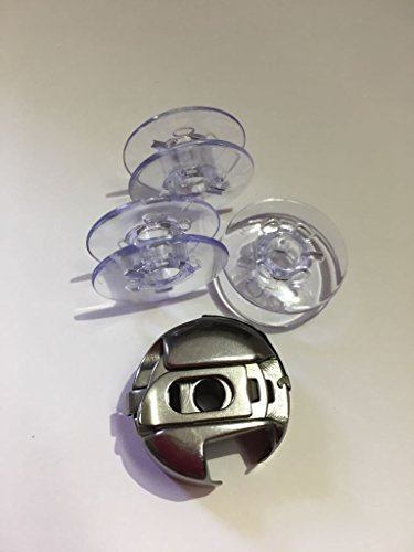 Spulenkapsel + 3 Spulen für Pfaff Nähmaschinen Select 2.0, 3.0, 4.0, 3.2, 4.2