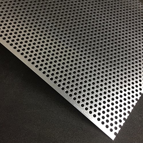 Bestell_dein_blech Lochblech Alu RV5-8 Aluminium 2mm Zuschnitt individuell auf Maß NEU günstig (400 mm x 400 mm)