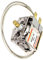 Aexit WDF-18 3 pines, 20', cable de metal, congelador, (model: M4586IV-4072NR) refrigerador, refrigerador, termostato