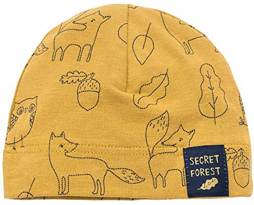 Pinokio Mütze Secret Forest, 95% Baumwolle, 5% Elastane, Curry, Jungen, Gr 41-47(44)