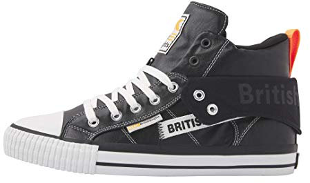 British Knights ROCO Tag Sneaker, Black Neon Orange, 43 EU