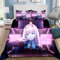 Xinchangda Bettwäsche-Set Darling In The FranXX, 3-teilig, Zero Two, Decke, Anime, Einzelbett/Doppelbett/Kingsize, Set mit Kissenbezug und Bettbezug, Bettwäsche, mit 1 Bettbezug, 2 Kissenbezügen
