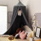 RAILONCH Betthimmel Babybett, Kinder Moskitonetz Spitze Baldachin, Mädchen Prinzessin Himmelbett Bettvorhang für Spiel Lesen Schlafzimmer Ankleidezimmer (Grau)